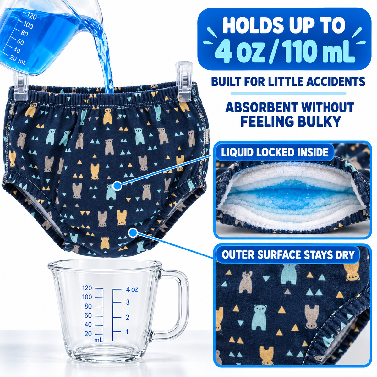 Washable Cotton Training Diaper Pants
