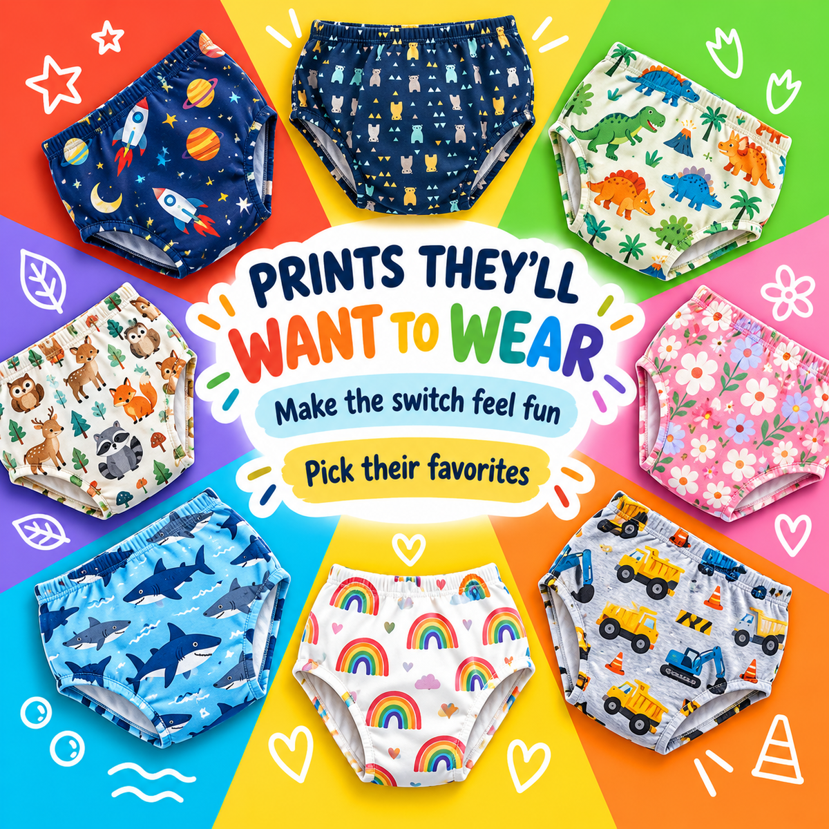 Washable Cotton Training Diaper Pants